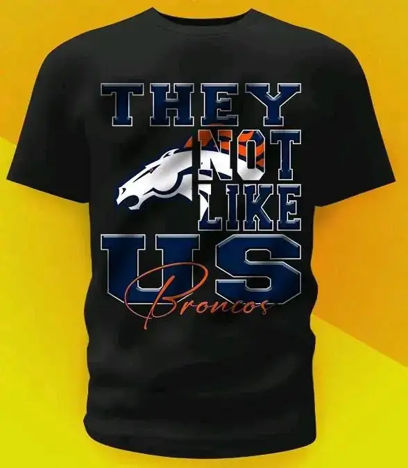 Black T-shirt with a Denver-inspired graphic
