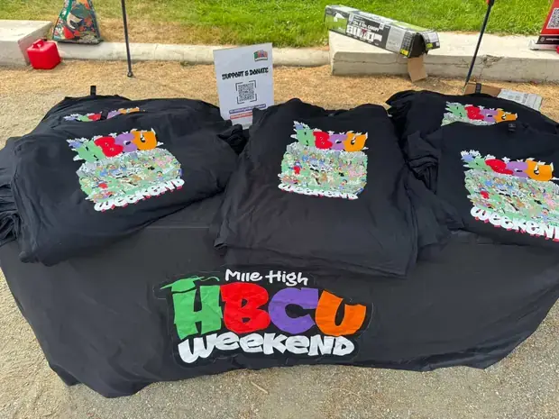 Matching event T-shirts laid out together
